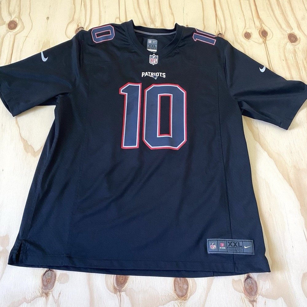 New England Patriots Jersey Men XXL Black Nike Mac Jones NFL Football QB 10